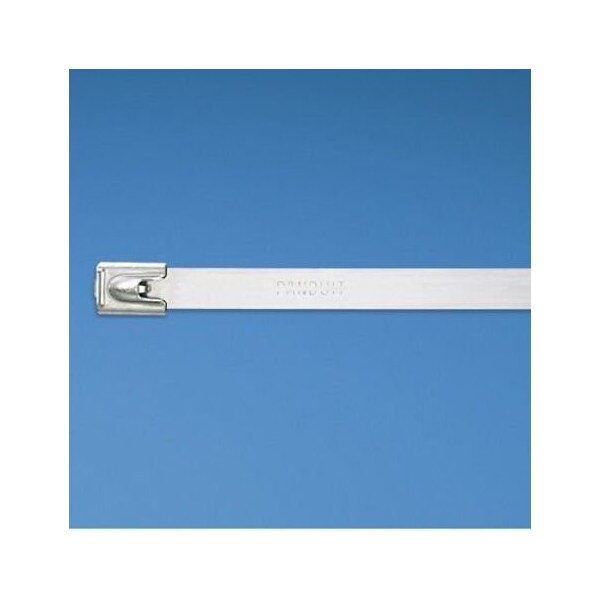 Cable Tie, 10-1/2 in L, 2.70 in Max Bundle Dia., Silver, 316 Stainless Steel, 450 lb Strength
